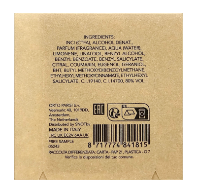 PerumeriaErbelOrtoParisiBergamaskParfumSamplePróbkaPerfumNiszowychUnisex