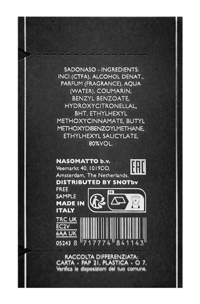 PerumeriaErbelNasomattoSadonasoEXTSamplePróbkaPerfumNiszowychUnisex