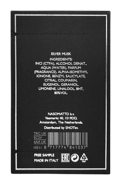 PerumeriaErbelNasomattoSilverMuskEXTSamplePróbkaPerfumNiszowychUnisex