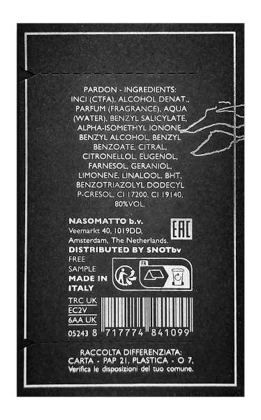 PerumeriaErbelNasomattoPardonEXTSamplePróbkaPerfumNiszowychUnisex