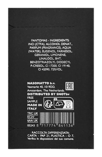 PerumeriaErbelNasomattoFantomasEXTSamplePróbkaPerfumNiszowychUnisex