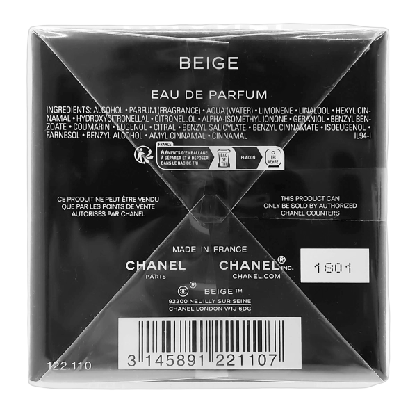 PerfumeriaErbelChanelBeigeEaudeParfumEDPFlakonPerfumNiszowych