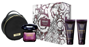 PerfumeriaErbelVersaceCrystalNoirEDP+Balsam+Żel+KosmetyczkaZestawUpominkowyDlaKobiety