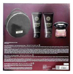 PerfumeriaErbelVersaceCrystalNoirEDP+Balsam+Żel+KosmetyczkaZestawUpominkowyDlaKobiety