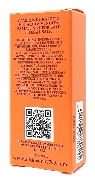 PerumeriaErbelAtkinsons44GerrardStreetCologneEDCSamplePróbkaPerfumNiszowychUnisex