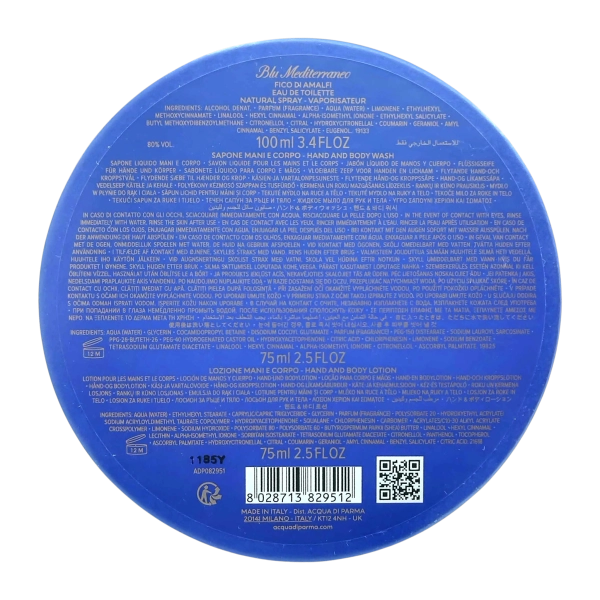 PERFUMERIAERBELAcquadiParmaBluMediterraneoFicodiAmalfiEDTZestaw