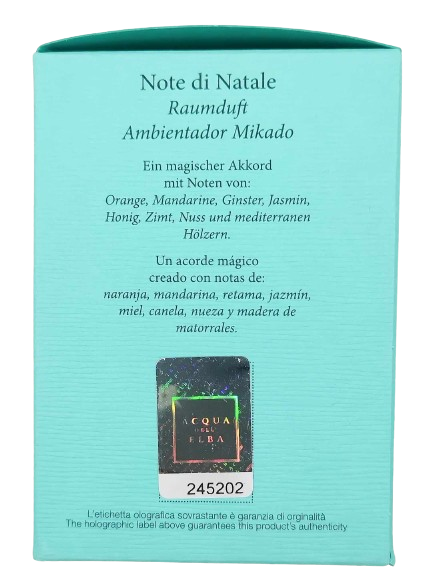 AcquaDellElbaNoteDiNataledyfuzorzapachowydopomieszczeńPerfumeriaErbel