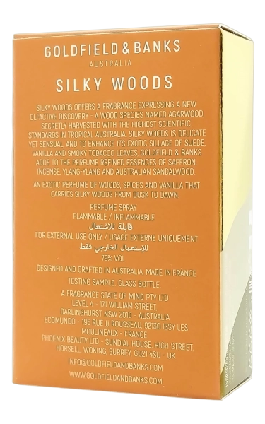 PerumeriaErbelGoldfield&amp;BanksAustraliaSilkyWoodsEDPPróbkaPerfumNiszowychUnisex