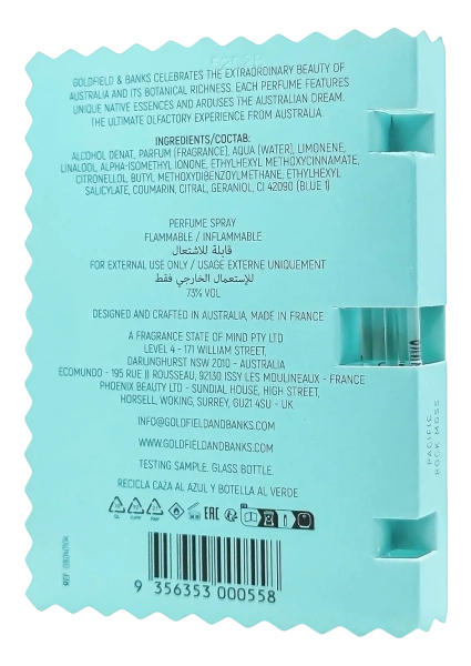 PerumeriaErbelGoldfield&amp;BanksAustraliaPacificRockMossEDPPróbkaPerfumNiszowychKobieta