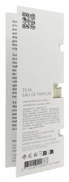 PerumeriaErbelMarc-AntoineBarroisTiliaEDPSamplePróbkaPerfumNiszowychUnisex